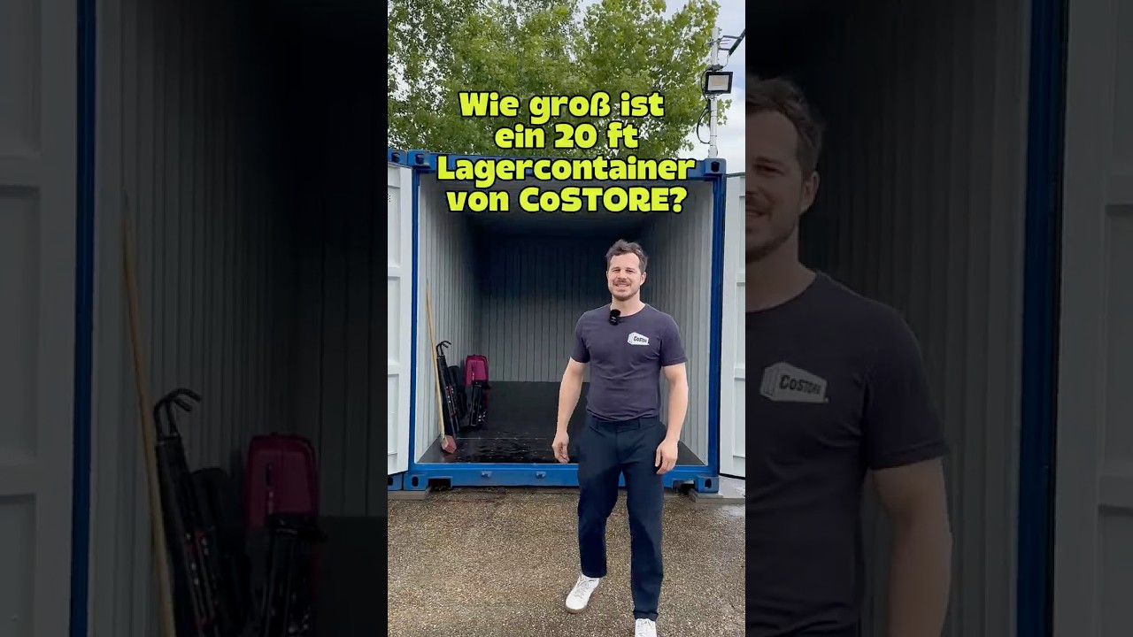 CoStore Lagercontainer mieten: Wie gro&szlig; ist ein 20 Fu&szlig; Lagercontainer? 14 m&sup2;!