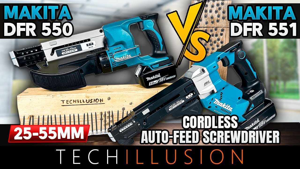 🔥The POWERFUL 18V Auto-feed Screwdrivers DFR550Z & DFR551Z from MAKITA!😱 - comparison & test