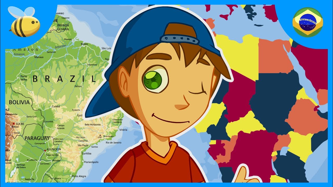 Mapas do Mundo: Mapa F&iacute;sico e Mapa Pol&iacute;tico | V&iacute;deos Educativos para Crian&ccedil;as