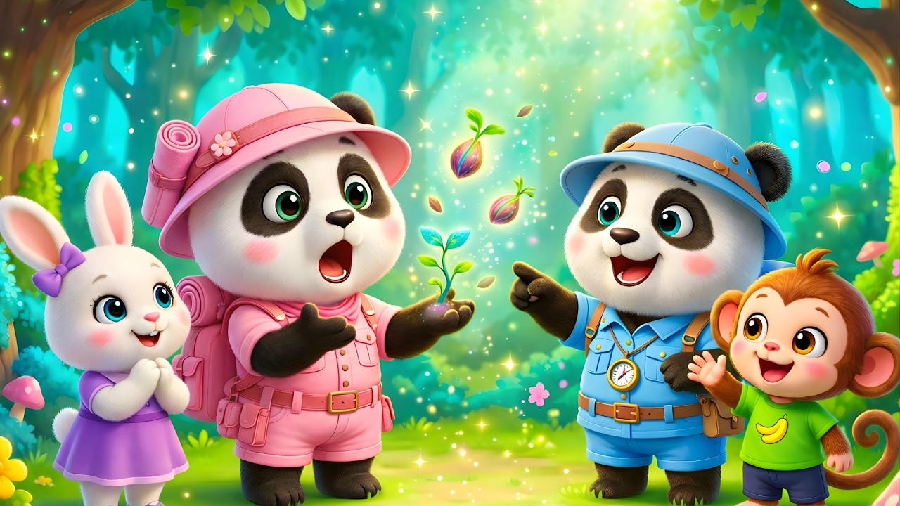 🐼 Братья и сестры-панды отправляются на поиски сокровищ 🗺️ Веселое приключение в поисках спрятанн...