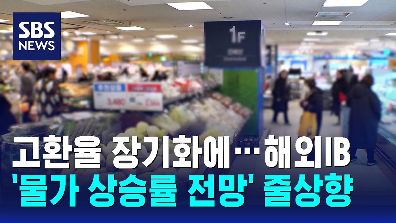 고환율 충격에&hellip;해외 IB '물가 상승률 전망' 일제히 상향 / SBS / 경제365