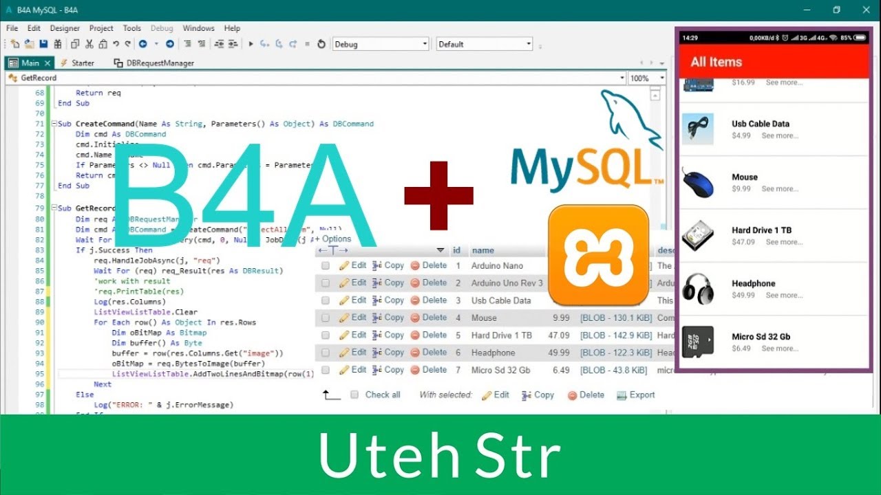 Basic4Android (B4A) | MySQL Database  XAMPP Server with B4A | Connection
