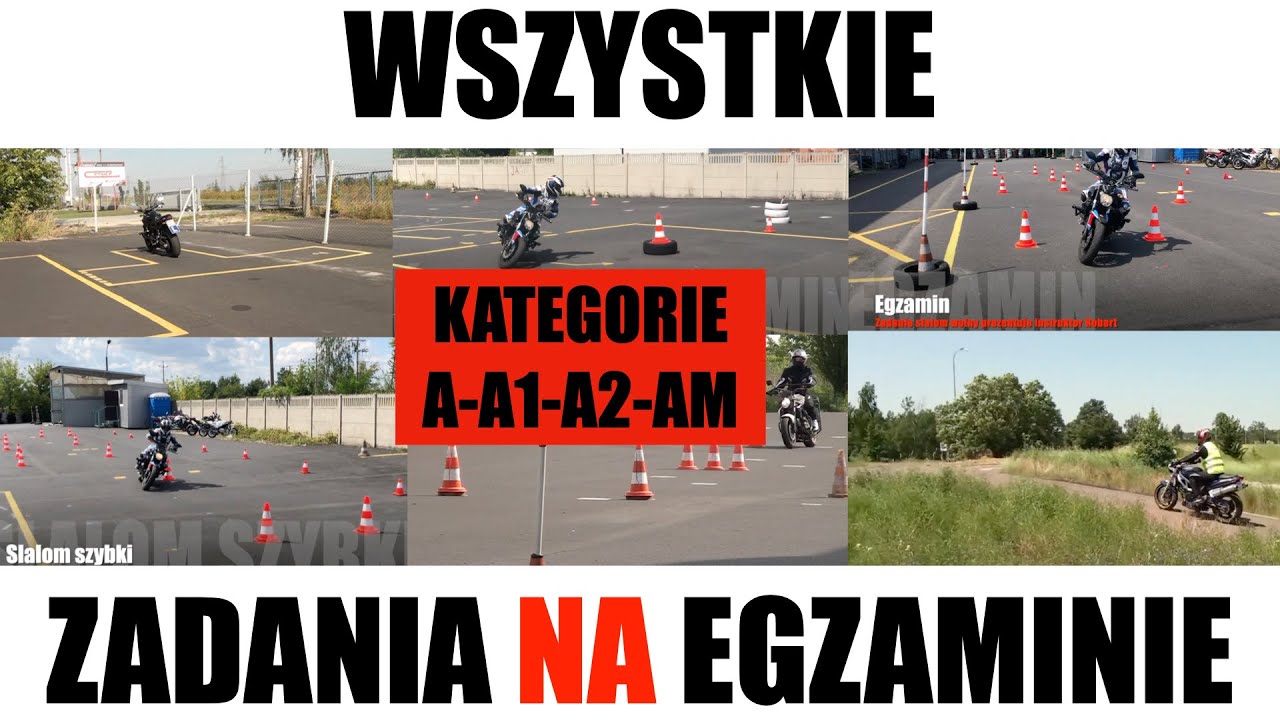 EGZAMIN NA PLACU MANEWROWYM 2021 - wszystkie zadania kategoria A / WORD Łódź / Turbo Pabianice