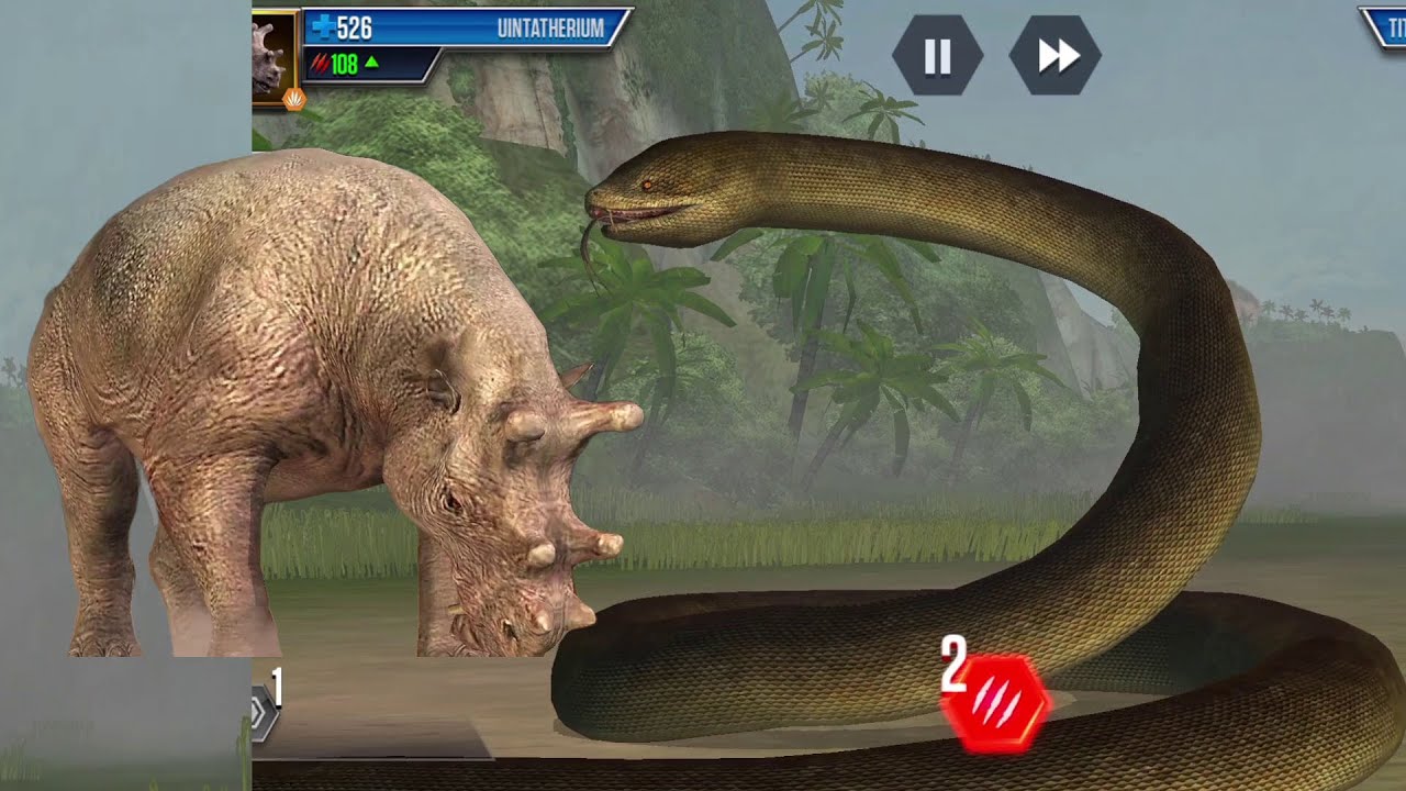 Team Dino UINTATHERIUM VS Team Dino TITANOBOA Ep46 @moohooaa