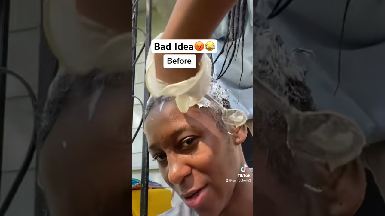 I Perm My Hair Outside *CRYING* #prank #comedy #iamrochellevideos #water #comment #explore #perm