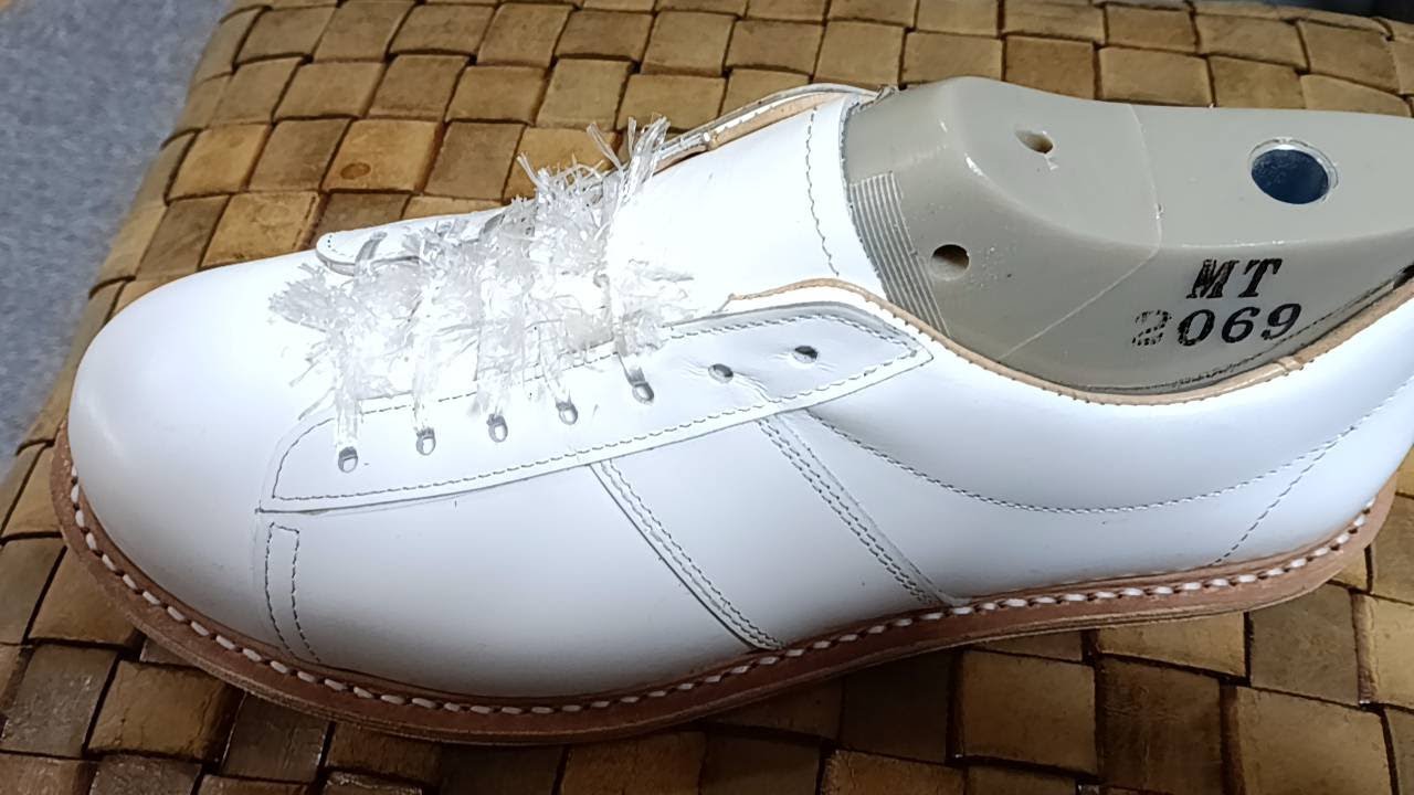 靴作り教室　Shoe making class　ハンドソーンウェルト製法のスニーカーを作る　VOL.２６（底付け編　その７）