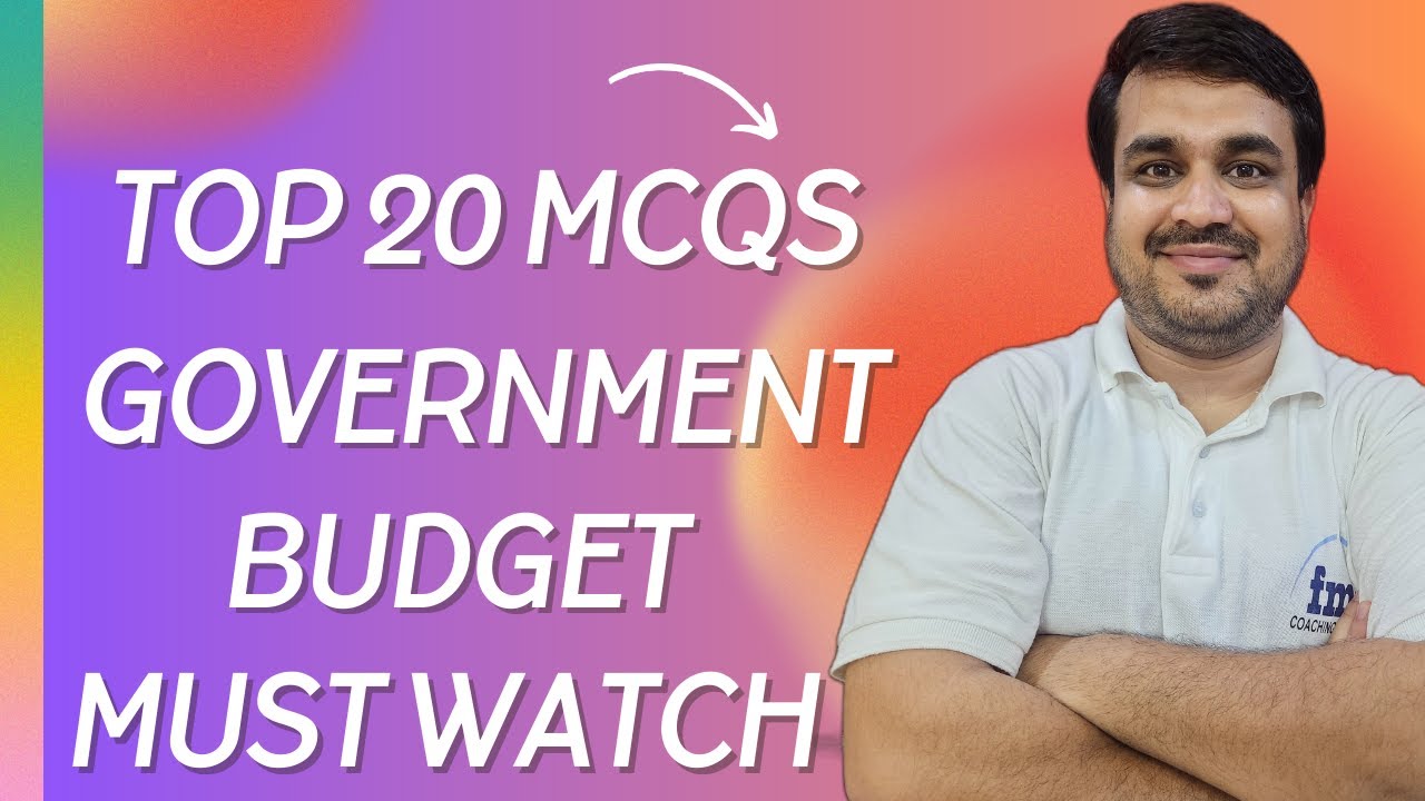 Government Budget Top 20 MCQs | Class 12 Macro Economics | CBSE Boards 2026