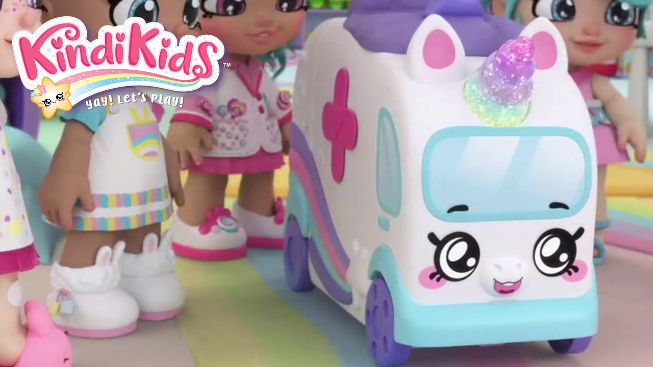 Meet the Petkins - Pick Up Pup and Zoom the Ambulance Unicorn! | COMPILATION! | KINDI KIDS