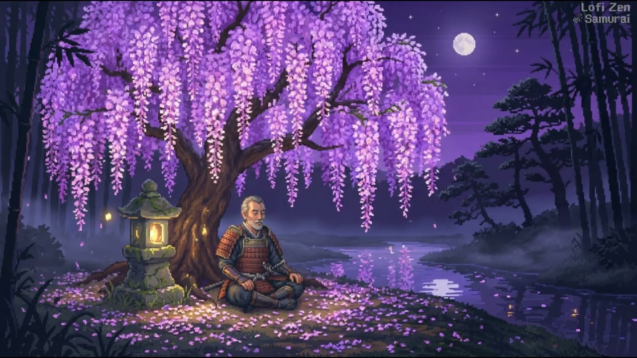 You are safe here… beneath quiet purple light 🏯 Japanese Lofi Beats 🎧 Study · Relax · Focus · Sleep
