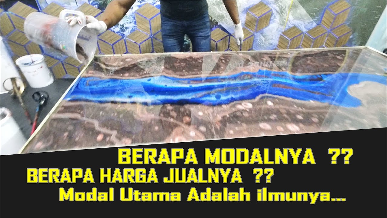 BERAPA MODALNYA MEMBUAT MEJA MOTIF MARMER PAKE EPOXY RESIN..??