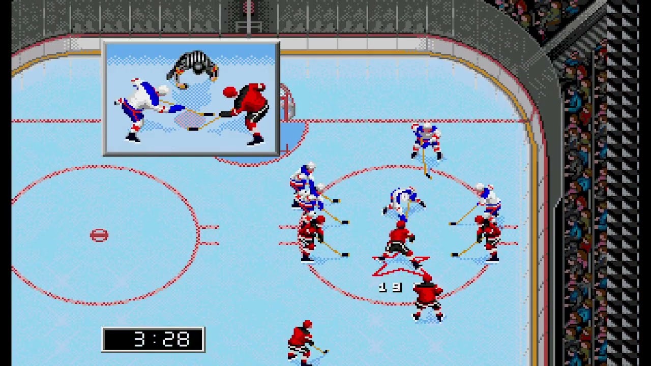 NHL 98 sega genesis Hurricanes vs NY Islanders