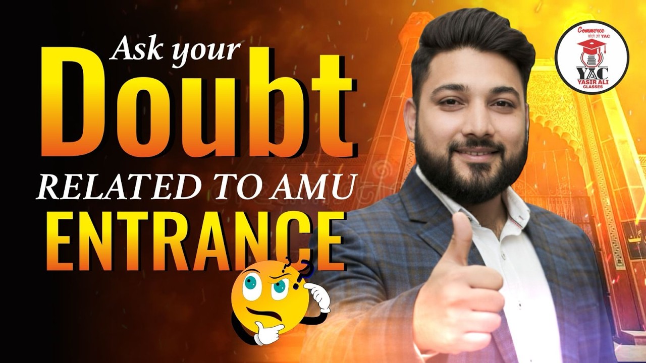 Live Doubt Session | AMU Entrance Exam 2026 |  Ask Your Questions Now 2026–27 | #amu #amu26 #jmi