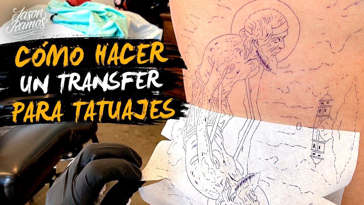 CÓMO Transferir Dibujo-Stencil para TATUAJE/TUTORIAL Paso a paso/Cómo Hacer un Transfer para TATTOO