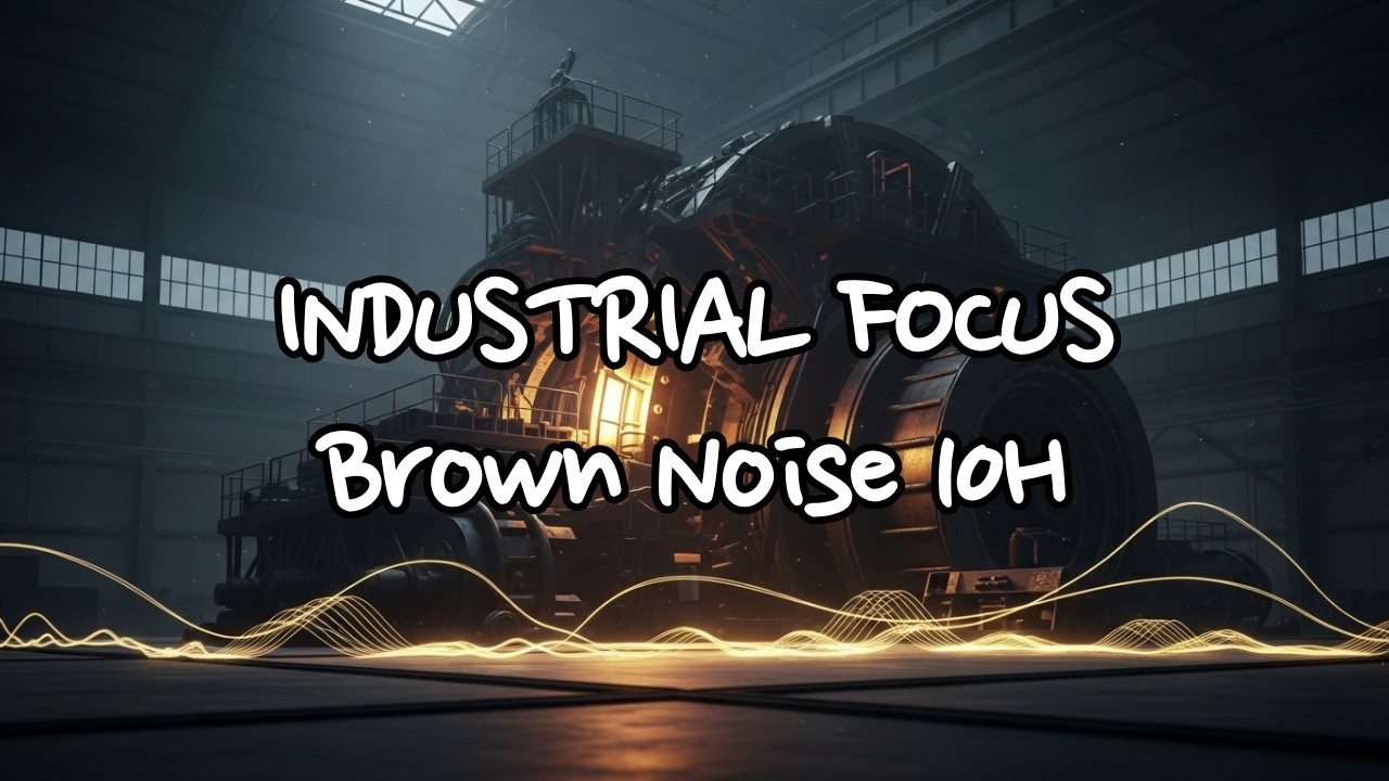 🧠 Deep Focus Brown Noise | Industrial Machine Hum | ADHD Concentration | 10 Hours (No Music)