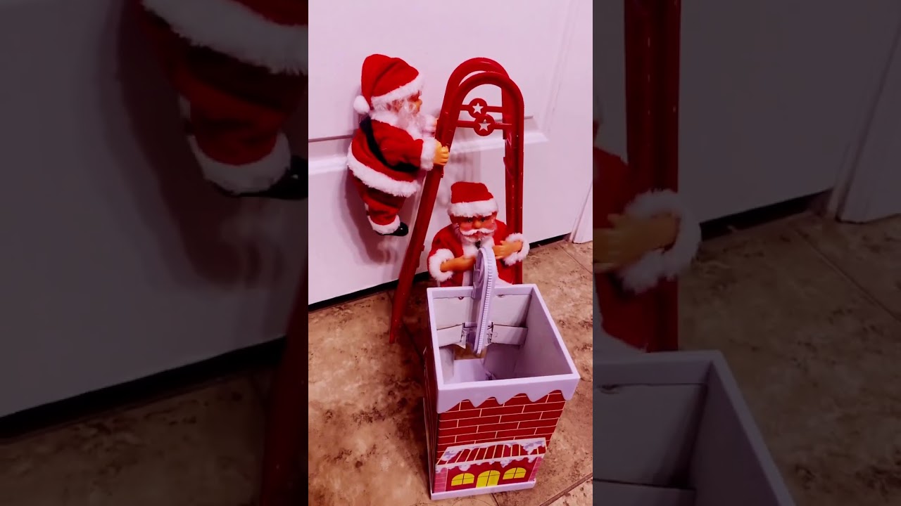 Santa climbing the ladder The perfect loop! Santa toys 🎁🎁 