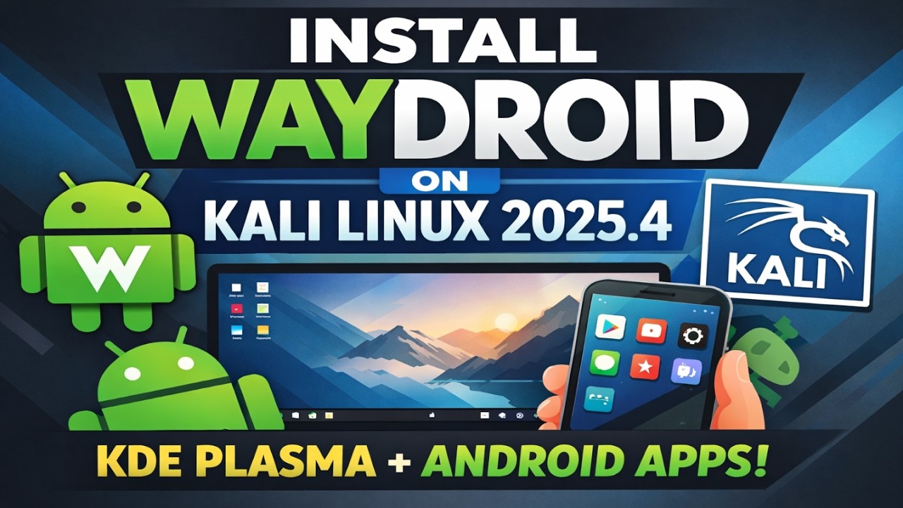 Как установить Waydroid на Kali Linux 2025.4 KDE Plasma (Wayland) | Приложения Android на Kali Li...