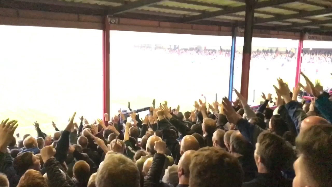 Tranmere fans singing at Aldershot