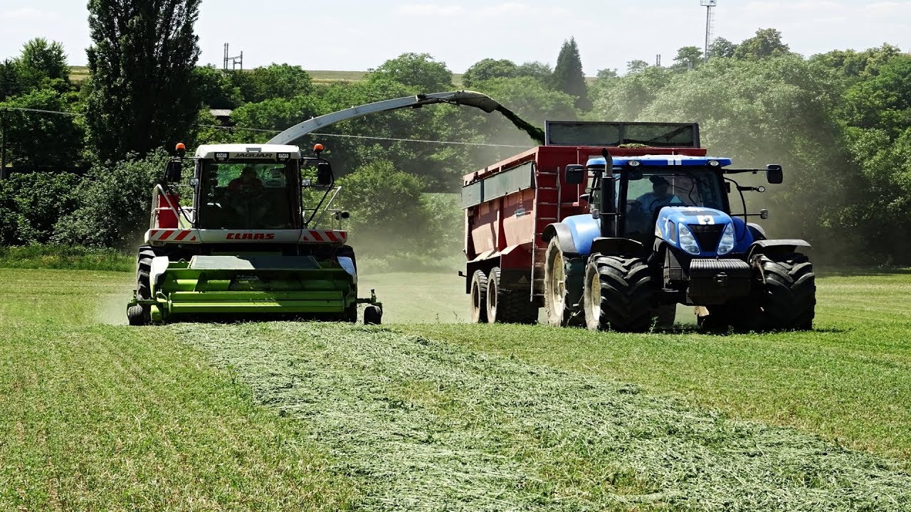 BIG GRASS SILAGE 2017 | Claas Jaguar 870, John Deere 6190R, New Holland T7050, John Deere 7810|