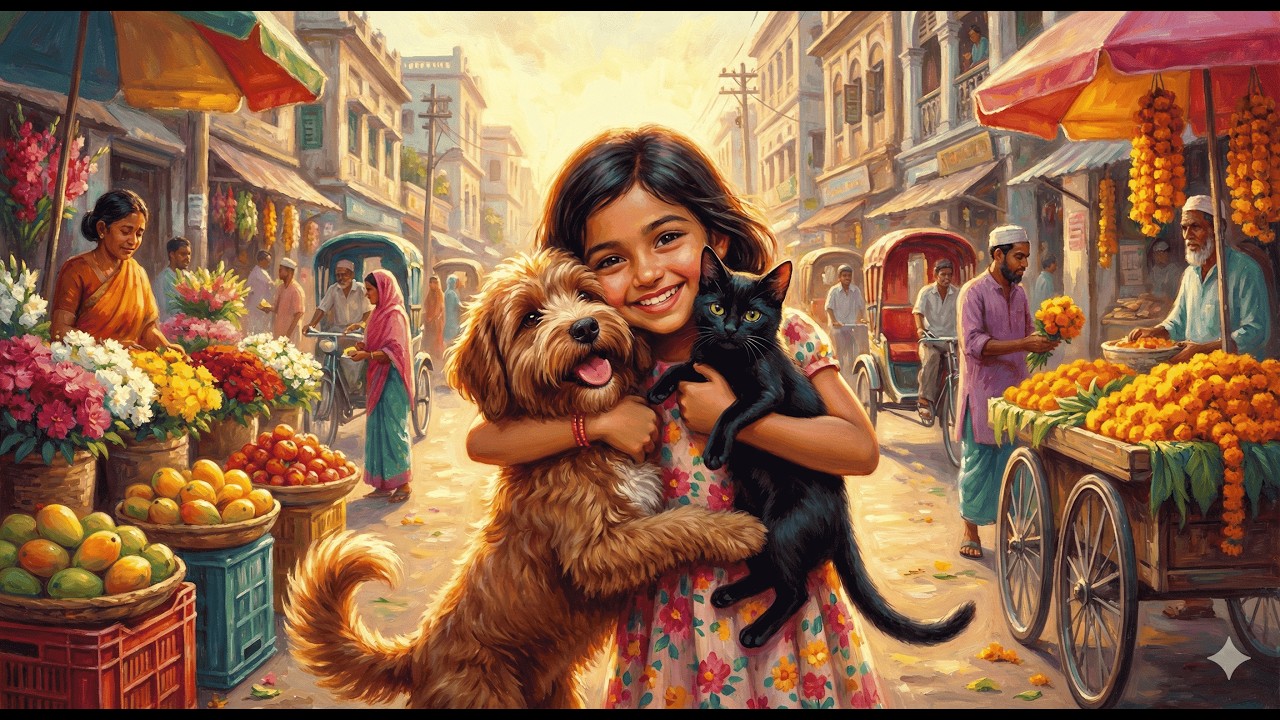 حدوتة ميم والحيوانات الأليفة: مغامرة الكلب توم والقط جيد 👧🐶🐱✨