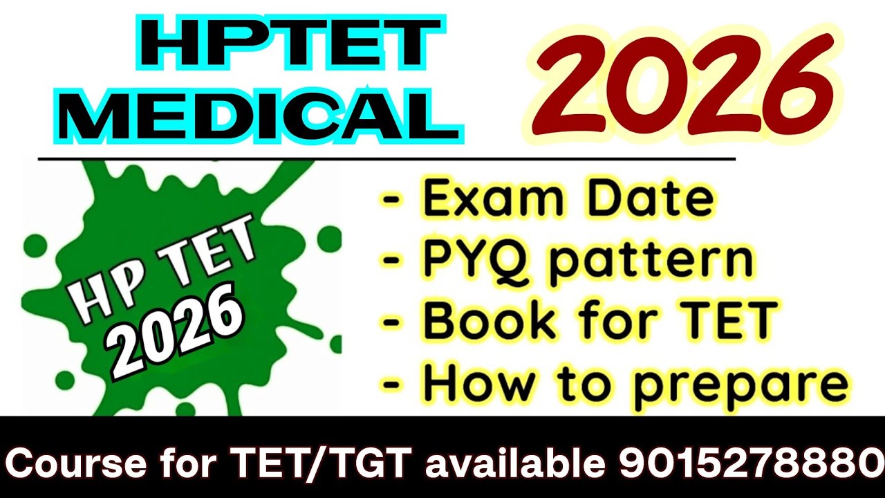 HPTET Medical 2026 notification/ HPTET Medical Preparation june 2026 / HPTET Crash course 2026 HPTET