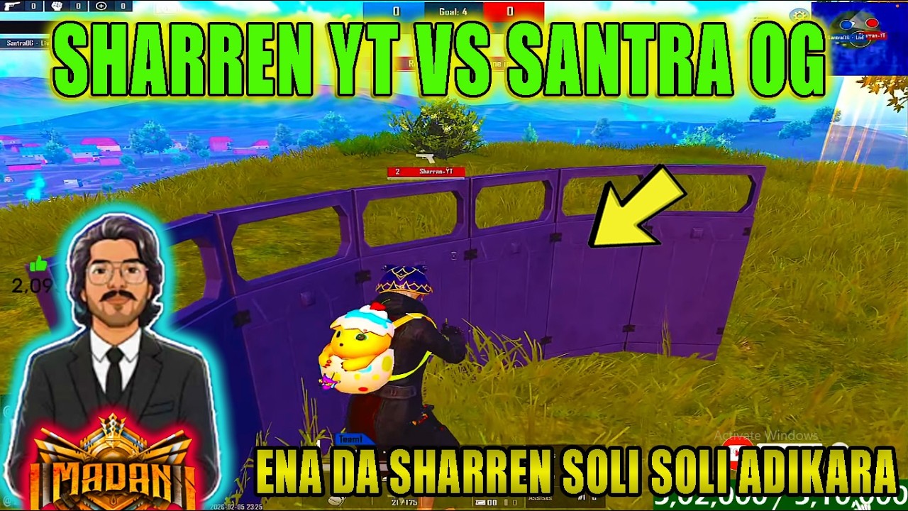 |SHARREN YT VS SANTRA OG LIVE| ENA SHARREN SOLI SOLI ADIKARA ! VERI DA #btswar #madanop