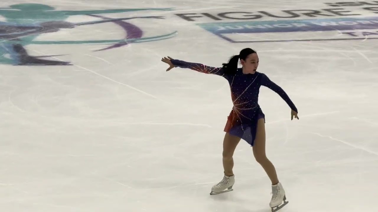 2026 Junior Worlds Mayuko Oka JPN free program practice Tallinn, EST 07/03/2026