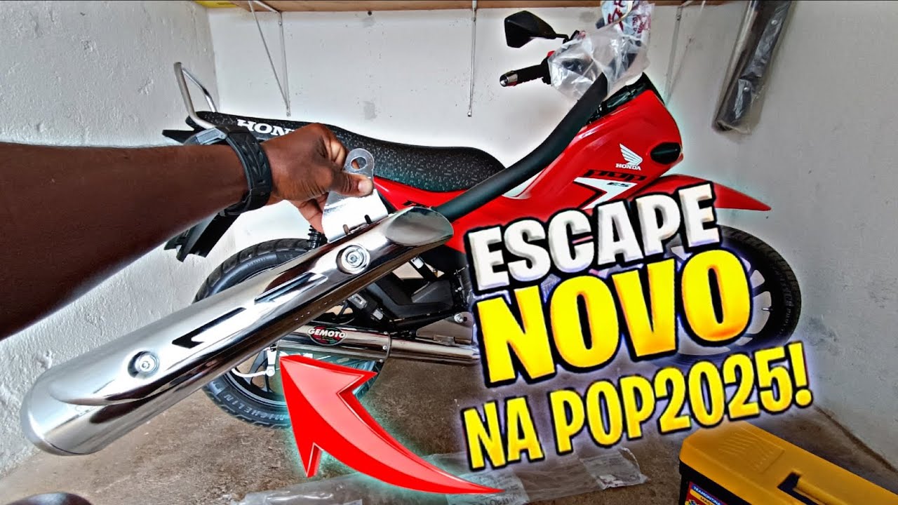 COLOQUEI NOVO ESCAPE ESPORTIVO FEITO PARA POP 110 2025 SEM ADAPTAÇÃO
