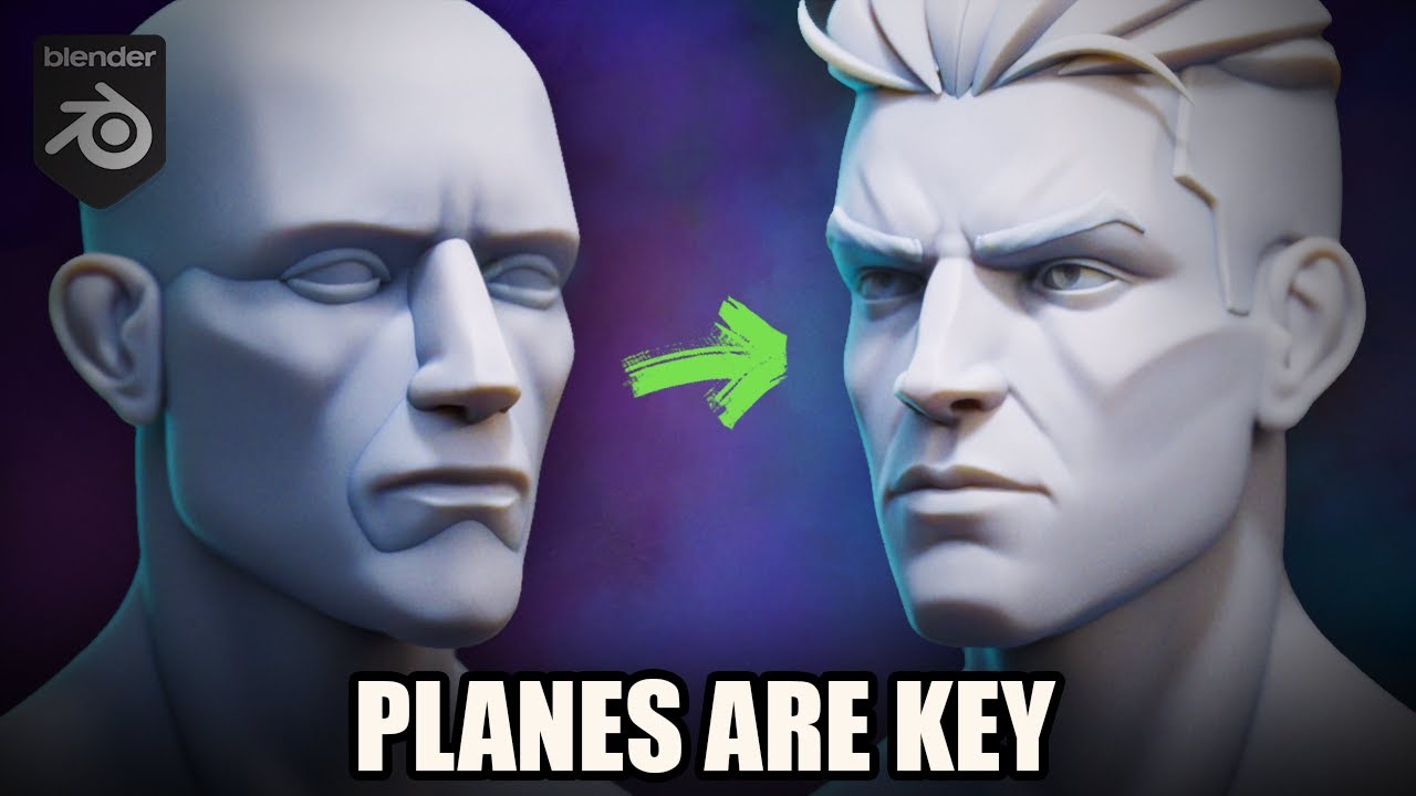 How to Sculpt Stylized Heads in Blender (Planes & Structure)
