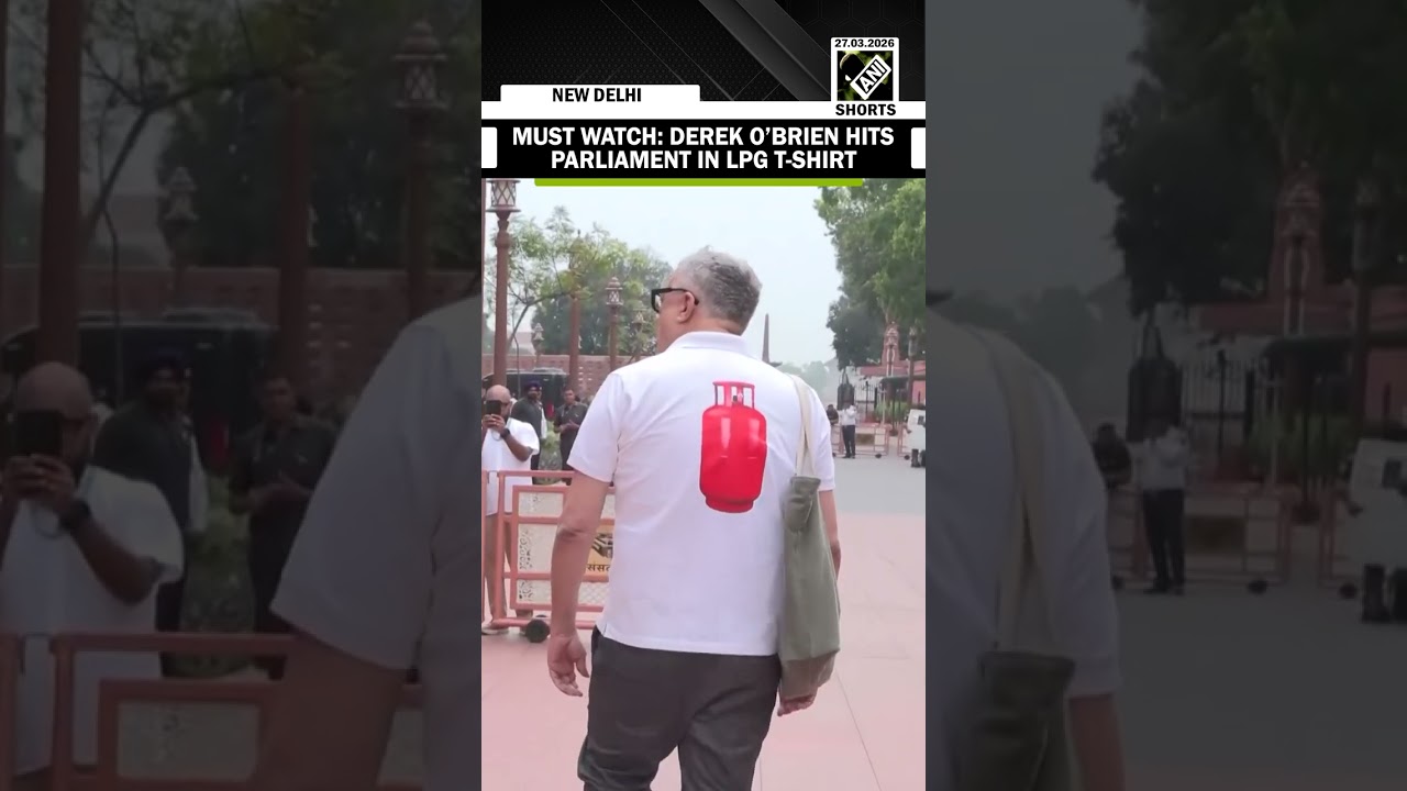 Watch: TMC MP Derek O'Brien dons LPG cylinder T-shirt in Parliament to protest gas shortage