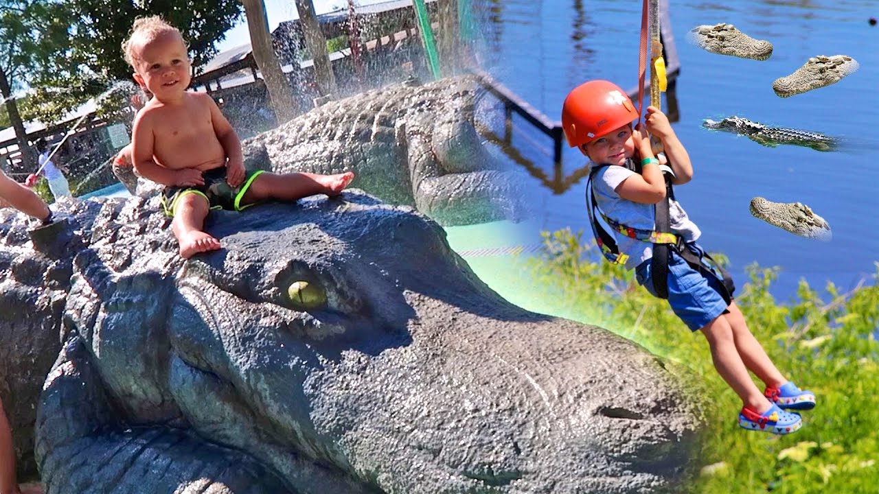 GATORLAND WATERPARK ZIP LINE!
