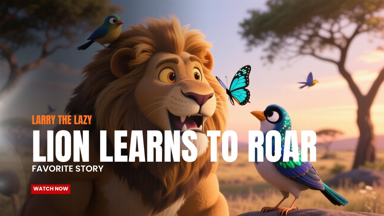 Larry the Lazy Lion Learns to Roar /kids Story