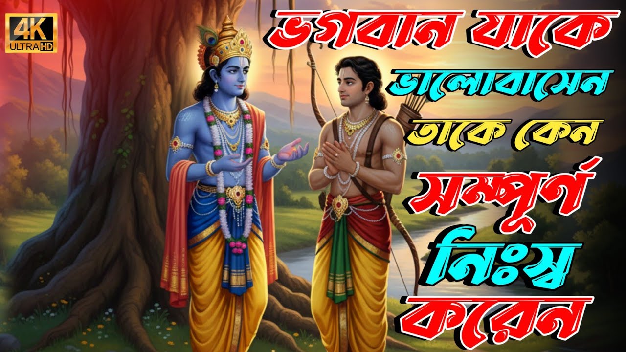 ভগবান যাকে ভালোবাসেন তাকে কেন নিঃস্ব করেন 🤔🙏| শ্রীকৃষ্ণ ও অর্জুনের কথা |Shri Krishna Katha & Bani❤️🙏
