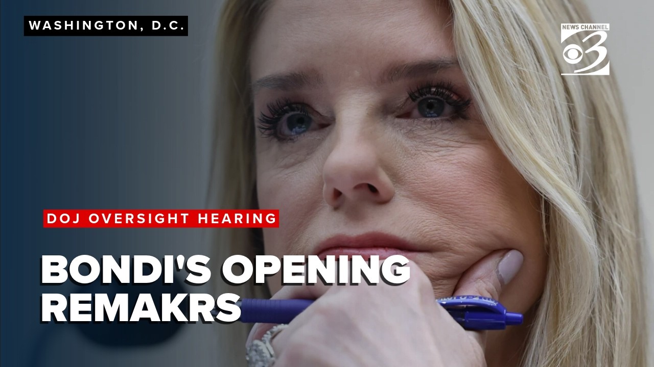 AG Bondi opening remarks at DOJ oversight hearing; talks Epstein, dark web, fed action in cities