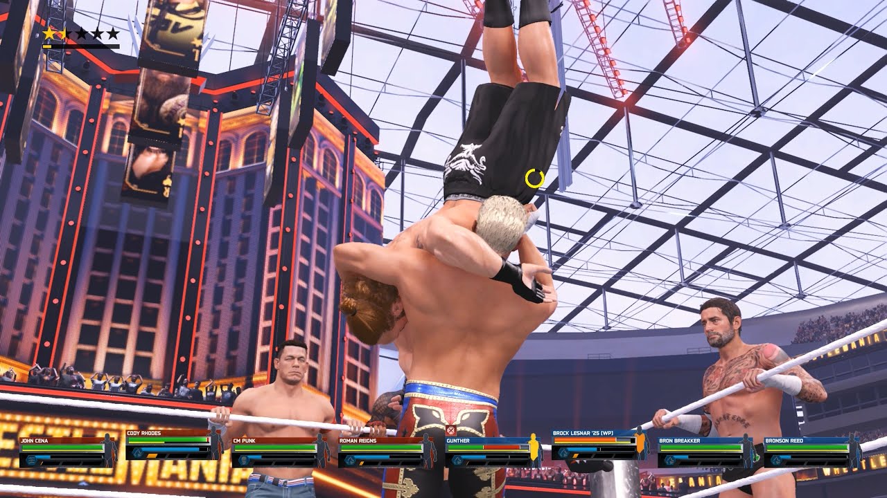 Team Roman Reigns vs Team Brock Lesnar - 4 on 4 Tag Match - WWE 2K25 Gameplay