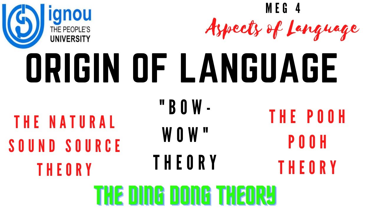 THE NATURAL SOUND SOURCE THEORY | POOH POOH THEORY | BOW WOW THEORY | THE DING DONG THEORY | MEG 4