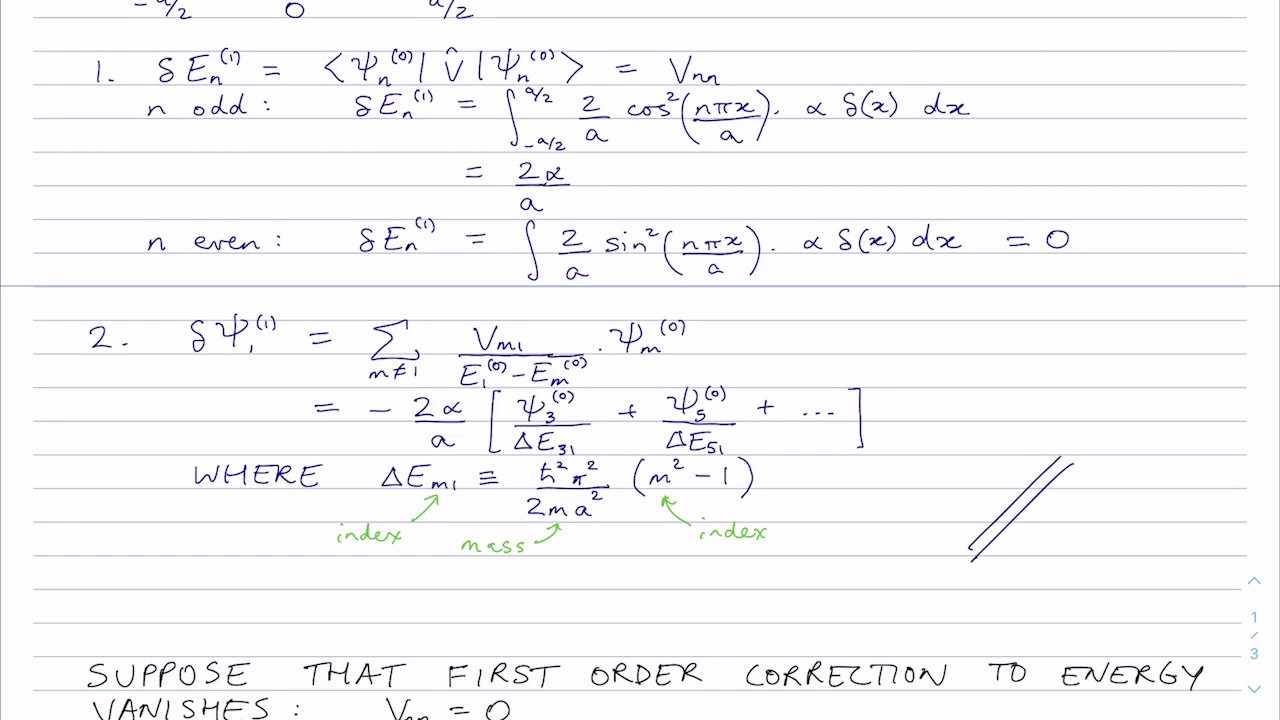 Perturbation Theory in Quantum Mechanics (Practice)
