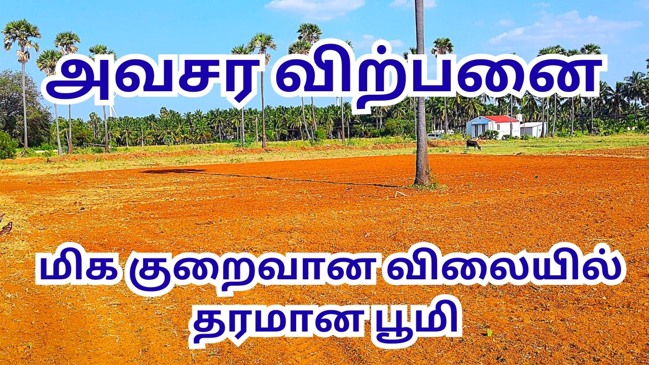 அவசர விற்பனை மிக குறைவான விலையில் தரமான பூமி