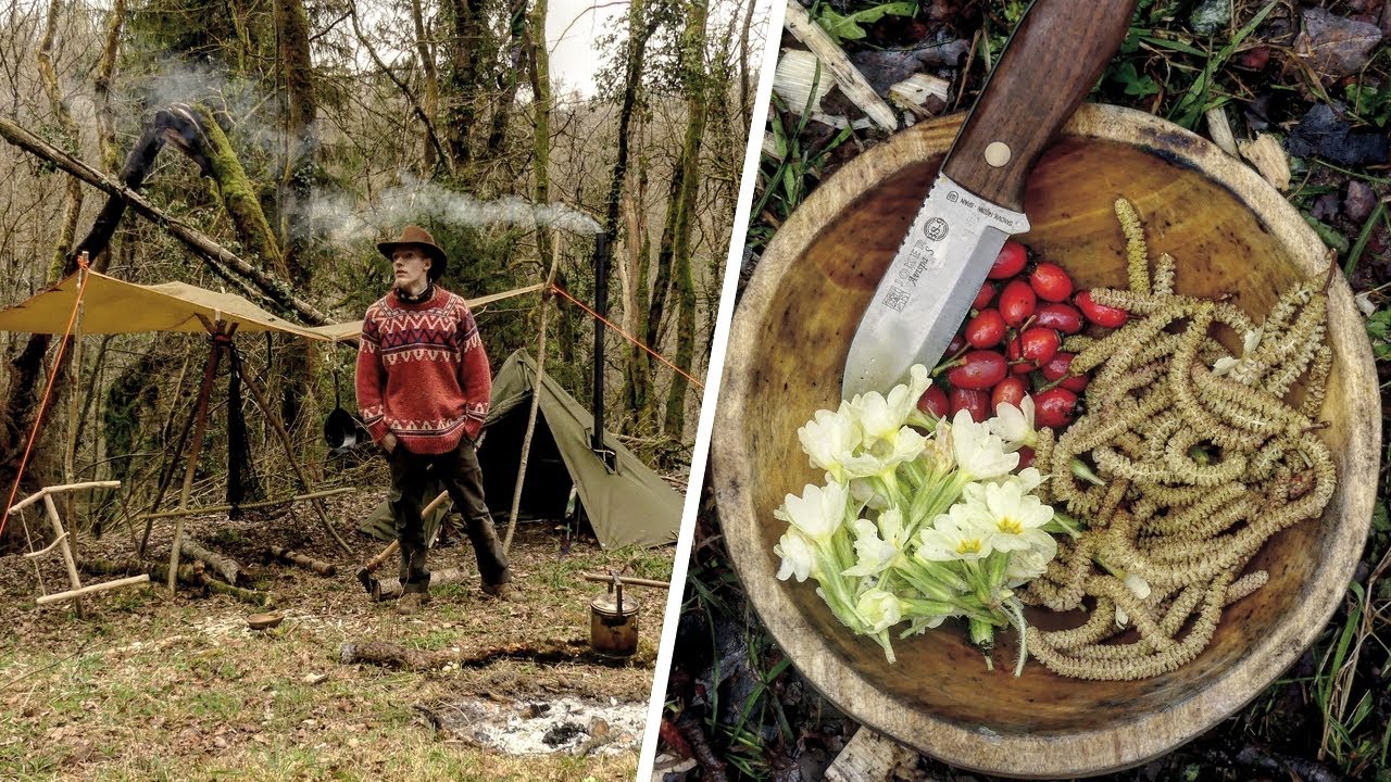1 semaine seul dans la forêt | Bushcraft Trip - Tipi & poêle