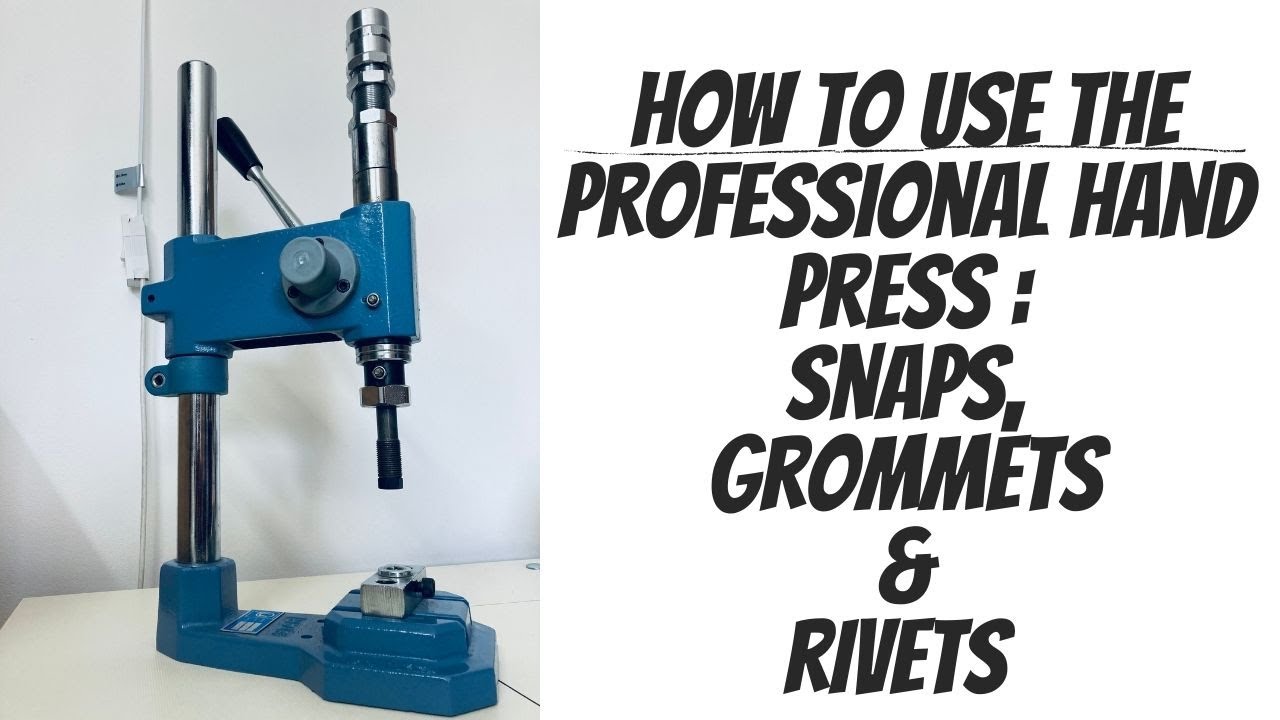How to use a professional hand press to instal grommets, snaps and rivets.