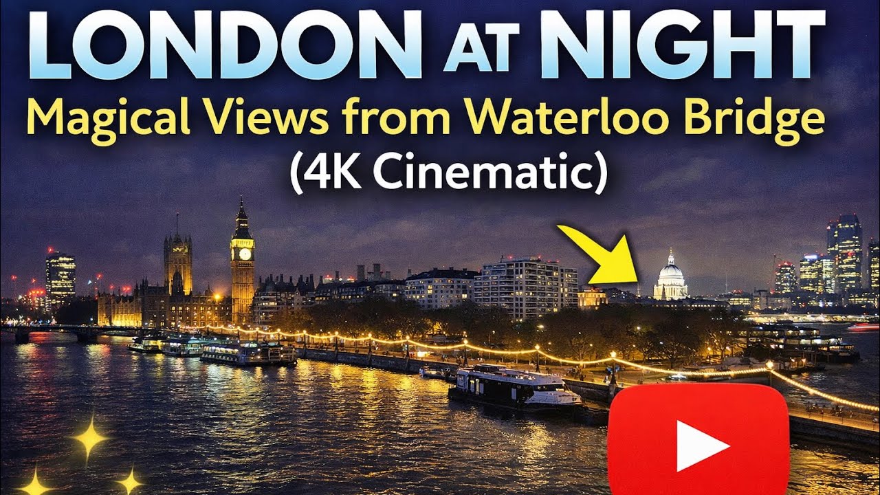 London at Night 🌃 | Stunning Views from Waterloo Bridge