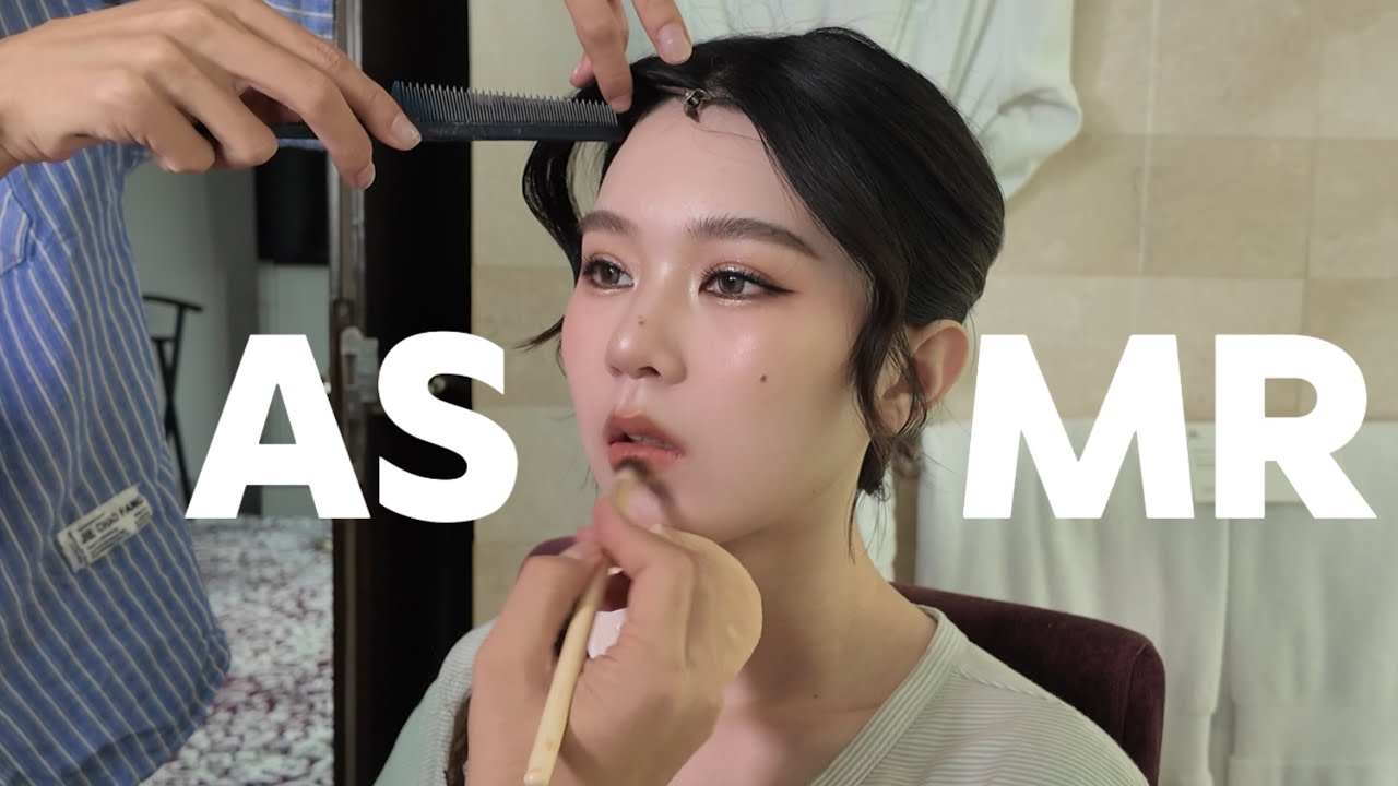 Makeup & Hairstyle ASMR｜请ig人气🇹🇭化妆师给我化泰式烟熏妆#asmr  #makeupasmr 