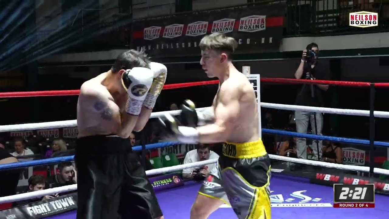 James Heneghan vs Egidijus Zukas - Fight Town - York Hall - 1st July 2022 - Neilson Boxing