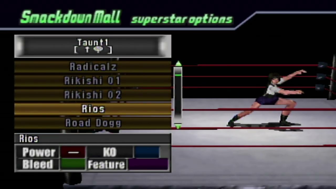 WWF No Mercy Mei Misaki AI Taunt Choice