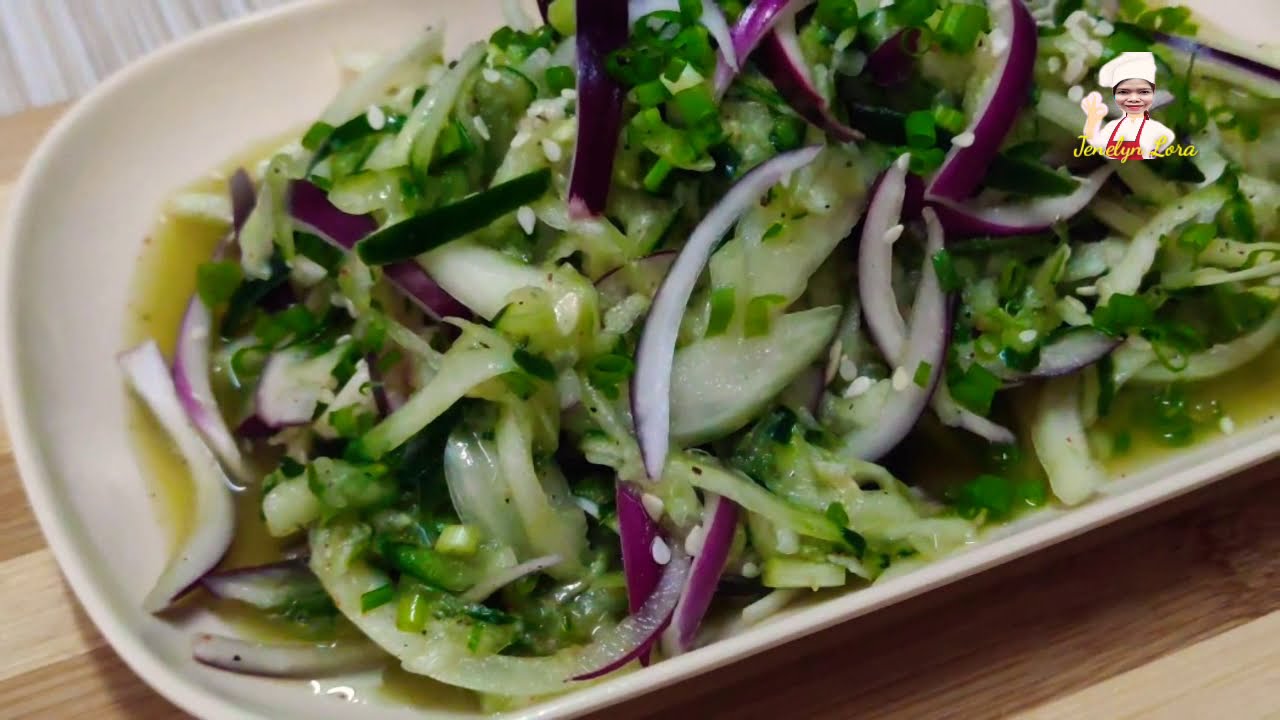 CUCUMBER SALAD with LEMON DRESSING RECIPE | How to Make Fresh Cucumber Salad Healthy and Easy