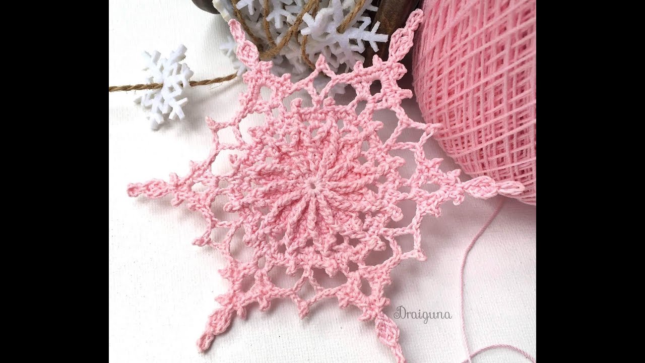 СНЕЖИНКА крючком. МК./SNOWFLAKE crochet.
