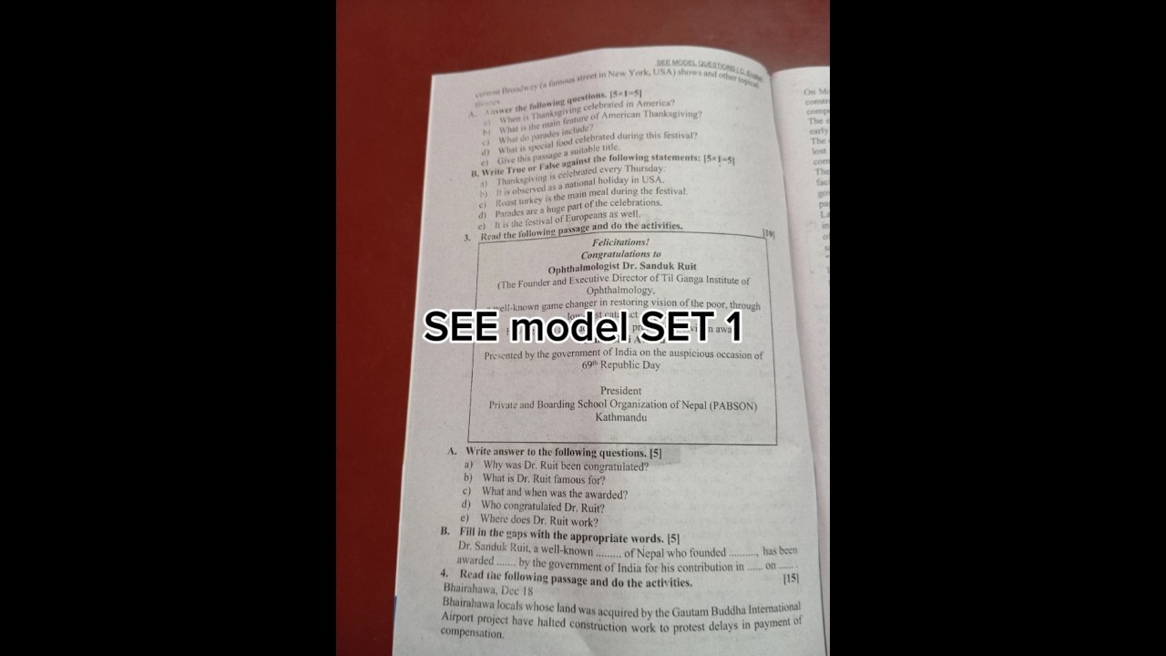 SEE 2081 English model question set 2#youtubeshorts #seeexam #viralvideo #trend#fpy #seeexam