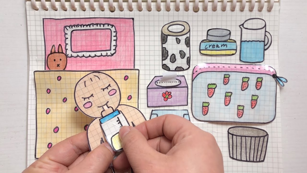 paperdiy🎀Baby care routine🌙아기 돌보기 루틴🎀papercraft