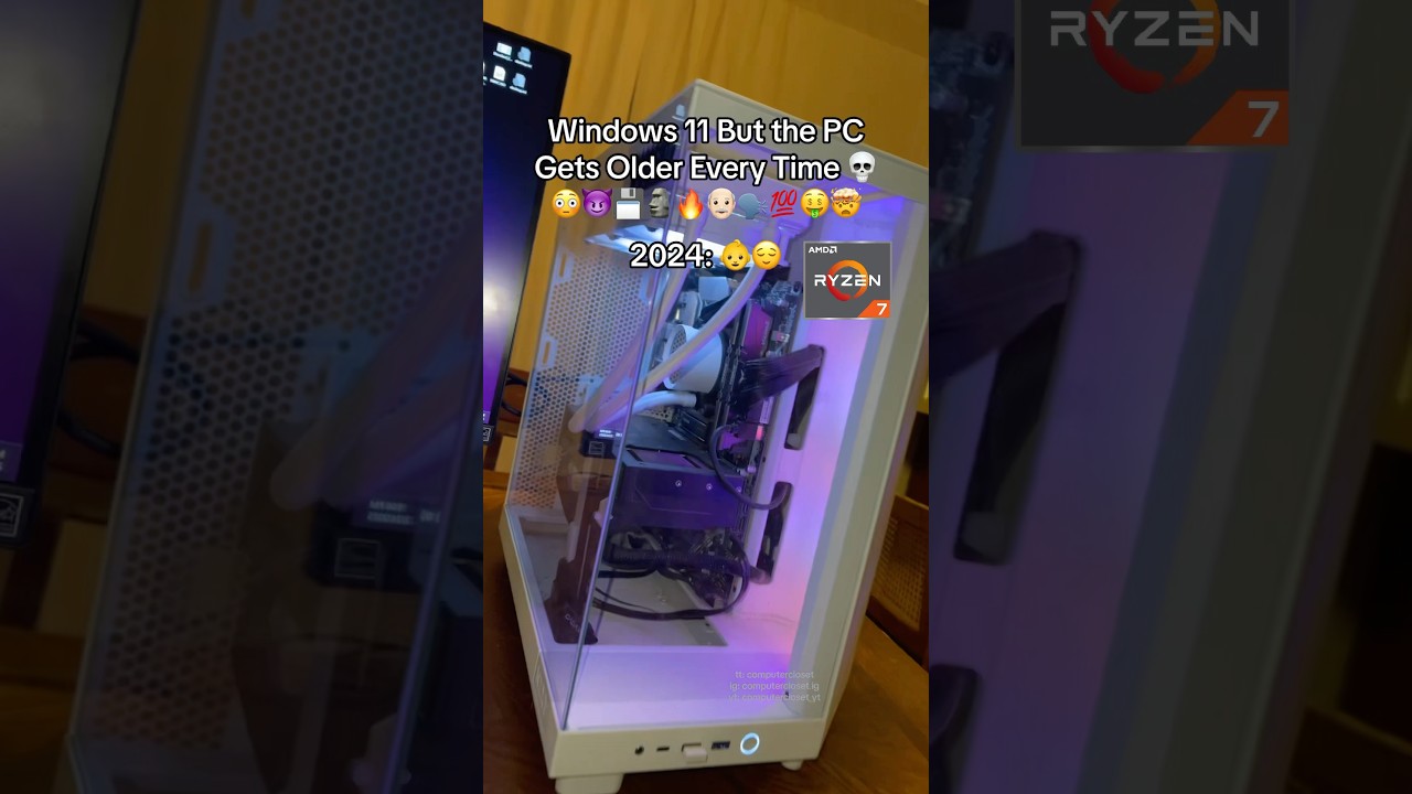 2004 PC with Windows 11 💀🗿😳😈😬🤑🗣️🥶🥵😮&zwj;💨 #pc #computer #windows #tech