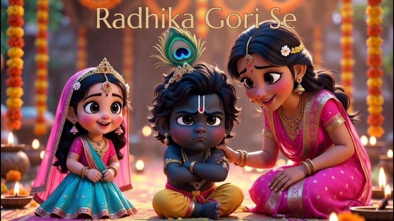 Maiya Karade Mero Byah |  Radhika Gori Se Brij Bhajan Animation | Bhajan | kk kidsstory