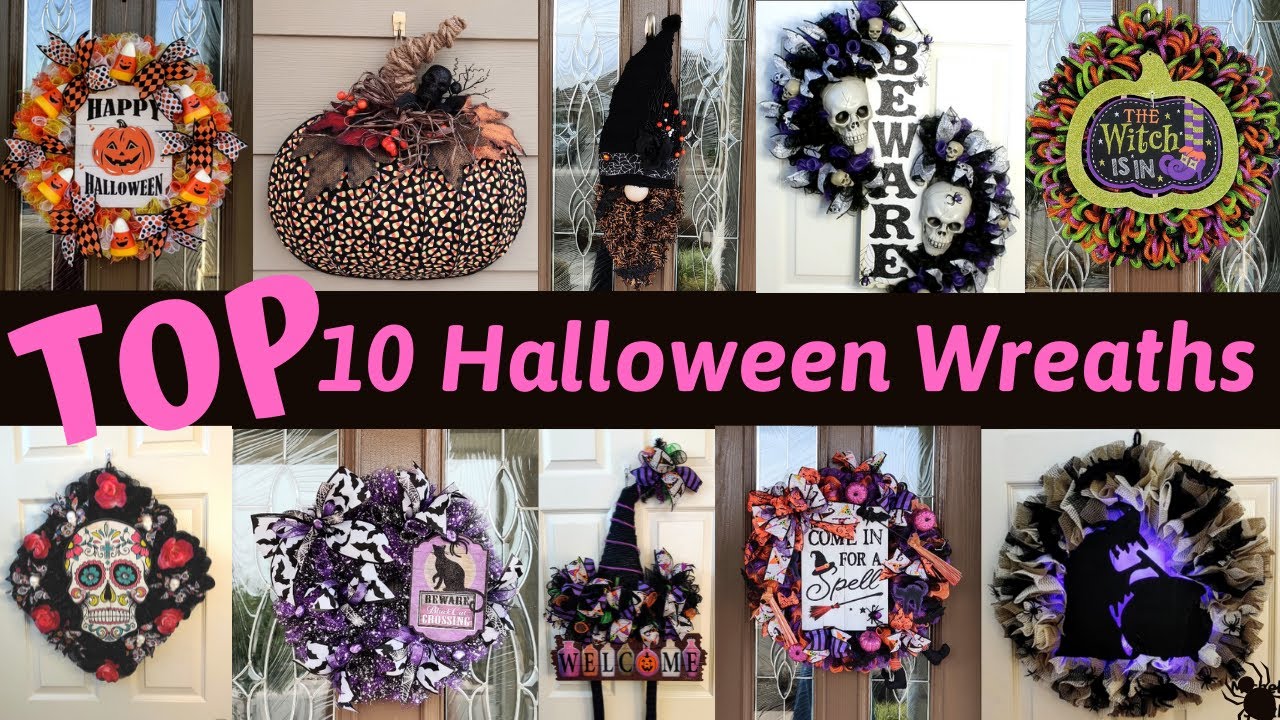 Top 10 Halloween Wreath/Best Halloween Wreaths To Make/Halloween Wreath Tutorials/Halloween DIY 2022